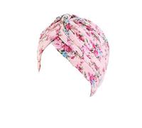 Women Headwear Head Scarves Chemo Beanie Caps Head Wraps Floral Headscarf Adjustable Cap Original Trendy Plain Turban Hat (Pink), One Size (12)