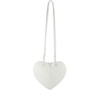 Women Heart Shoulder Bag Girls Vegan Leather Crossbody Small Purse Satchels Evening Handbag Clutch(White)