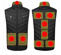 Women Heated Vest 9 Zones Heated Body Warmer Jacket Ladies Rechargeable Electric USB Adjustable Temperature Heating Vests Upgraded Smart Heating Gilets Winter Thermal Soft Shell Down Coat Unisex S-3XL