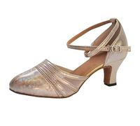 Women Heeled Ballroom Tango Party Heels Performance Practice Shoes Latin Dance Sandals