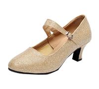 Women Heeled Ballroom Tango Party Heels Performance Practice Shoes Latin Dance Sandals