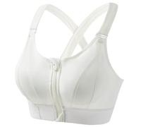 Women High Impact Sports Bra Plus Size Zip Front Fastening Bras Padded Adjustable Strap Sports Bras for Women Wireless Bra Crop Tank Tops Ladies Post Surgery Workout Yoga Vest Underwear Size S-5XL