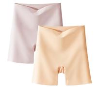 Women High-waist Ice Silk Underwear with Tummy-control Hip-lifting,Ultra Slim Traceless Panties Shapewear Shorts (9,L)