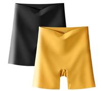 Women High-waist Ice Silk Underwear with Tummy-control Hip-lifting,Ultra Slim Traceless Panties Shapewear Shorts (3,M)