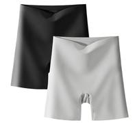 Women High-waist Ice Silk Underwear with Tummy-control Hip-lifting,Ultra Slim Traceless Panties Shapewear Shorts (4,XXL)