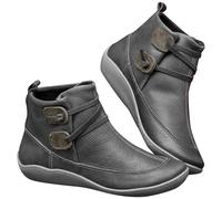 Women Hiking Ankle Boots Arch Support, Ankle Boots Flat Waterproof For Women, Cushioned Memory Foam Insole Booties, Arch Support Comfortable Shoes for Fancy formal Dinner Events