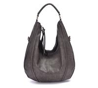Women Hobo Bags Oversized Leather Handbags PU Crossbody Shoulder Totes Winter Stylish Purses, Soye886-gray, L, Vintage