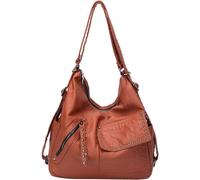 Women Hobo Shoulder Bag(Brown)