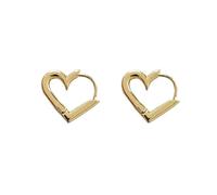 Women Hollow Heart Earrings Korean Trendy Love Earrings Simple Small Exquisite Silver Color Jewelry Party Gift