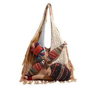 Women Hollow Out Knitted Shoulder Bag Fish Decoration Large
