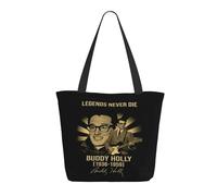 Women Holly Singer Buddy Tote Bag lightweight Shoulder Bag Large Capacity Reusable Grocery with Inner Pockets Zipper for Sport Travel Beach shopping