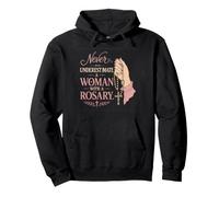 Women Holy Rosary Roman Catholic Ave Maria Mary Pullover Hoodie