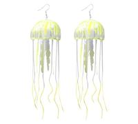 Women Hoop Earrings Set Earrings In The Shape Of Tassels Exaggerated And Brightly Colored Exaggerated Shape Knob Earrings for Women (Yellow, One Size)