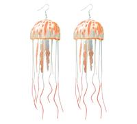 Women Hoop Earrings Set Earrings In The Shape Of Tassels Exaggerated And Brightly Colored Exaggerated Shape Knob Earrings for Women (Orange, One Size)