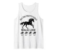 Women Horse riding all pretty girls walk like this Tank Top