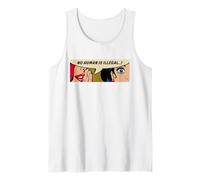 Women Human Rights - No Human Is Illegal - Comic Pop Art Tank Top