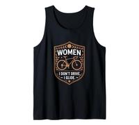 Women I Don't Drive I Glide Urban Cyclist Bicycle Commuter Tank Top