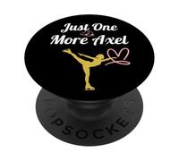 Women Ice Skating - Just One More Axel Figure Skating PopSockets Adhesive PopGrip