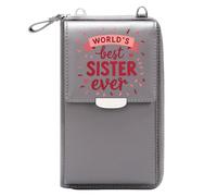 Women ID Credit Card Case Ladies Cell Phone Purse Affectionate Celebratory Sister Travel Rfid Safe Perfect for Printed Present