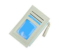 Women ID Short Wallet Solid Color Bag Zipper Purse Multiple Card Slots Clutch Bag Wallets for Fathers Day (Green, One Size)