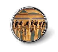 Women in Ancient Egypt Badges Decorative, Durable Aluminum Alloy Round Badge, Lightweight Button Brooch for Shirts, Jackets, Hats, Uniforms 1"