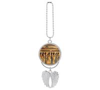 Women in Ancient Egypt Car Pendant, Rear View Mirror Hanging Ornament, Auto Decor for Rearview Mirror, Keychain Silver-Style