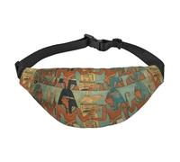 Women in ancient egypt Fanny Pack for Men Women Crossbody Waist Bag Everywhere Belt Bag Wallet Hip Bum Bag with Adjustable Strap Casual Chest Bag for Outdoor Hiking Cycling, Black, One Size