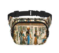 women in ancient egypt Print Fashion Waist Packs Square Layer Waist Bag Black Belt Bag with Adjustable Strap, Black, One Size