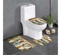 Women in Ancient Egypt Print Set of 3 Polyester Bathroom Rugs Bathroom Mat Set for Ultimate Comfort and Style