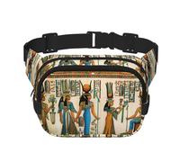 Women in Ancient Egypt Print Waist Pack Square Waist Bag Workout Hiking Running Travel Gym Pretty Zipper Fashion