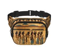 women in ancient egypt print Womens Fanny Pack Everyday Hip Pouch Waist Bag for Travel Outdoor Running Hunting for Adult, Black, One Size