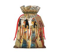 Women In Ancient Egypt Printed Christmas Drawstring Gift Bags-Xmas Wrapping Bags,Candy Bag,For Holiday Party Decorations,Wedding Party Supplies M Red Christmas Ribbon