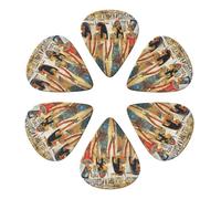 Women In Ancient Egypt Printed Guitar Picks -6 Pcs Guitar Picks Plectrum,Guitar Accessories,Electric Guitar Pick, Bass & Ukulele 0.96mm