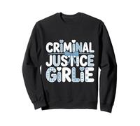 Women in Criminal Justice Student Coquette Toile Blue Bow Sweatshirt