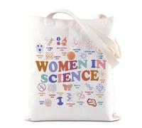 Women In Science Tote Bag Feminism Gift Lab Week Gift STEM Education Gift Women Scientist Shopping Bag (In Science)