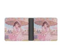 Women in The Amusement Park Wallet for Men Bifold Rfid Blocking Slim Money Clip Front Pocket Wallet Card Holder
