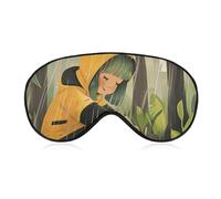 Women in The Rain Sleep Mask Comfort Travel Eye Masks with Adjustable Elastic Strap Soft Funny Block Light Sleep Eye Cover for Side Sleeper for Nap Men Women Gift