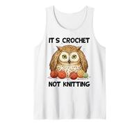 Women It's crochet not knitting owl funny Crocheting Tank Top
