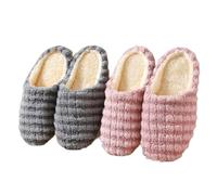 Women Japanese Kawaii - Women Slipper For Home - Soft-Soled Fluffy Slippers Wooden Floors Shoe Non-Slip Silent Shoes Striped Memory Foam Slipper Indoor Outdoor House Shoe Cute Casual Shoes