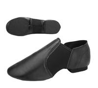 Women Jazz Dance Shoes Antiskid Sole Girls Gymnastics Unisex Slip On(Black,36)