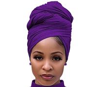 Women Jersey Headwrap Turban Hijab Headscarf Beach Sarong Scarf Party Shawl Wrap