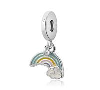 Women Jewellery Rainbow Love Heart Sky Cloud Charms Compatible with Pandora Charms Bracelets Bag Holder Best Friends Sister