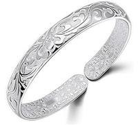 Women Jewelry 925 Silver Sterling Silver Bracelet Fashion Cuff Bangle Chain Bracelets