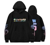Women Jungkook Suga Jimin V Rap Jhope Jin Hoodie Sweatshirts Love Yourself Hoodies Sweater Merch Merchandise, 03 Black Jimin, S