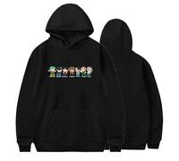 Women Jungkook Suga Jimin V Rap Jhope Jin Hoodie Sweatshirts Love Yourself Hoodies Sweater Merch Merchandise, 03 Black, S