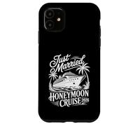 Women Just Married Honeymoon Cruise 2026 Palm Tree Travel Case for iPhone 11