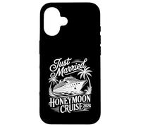 Women Just Married Honeymoon Cruise 2026 Palm Tree Travel Case for iPhone 16
