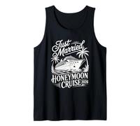 Women Just Married Honeymoon Cruise 2026 Palm Tree Travel Tank Top