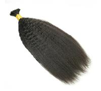 Women Kinky Straight Bulk Human Braiding Hair No Weft Boho Braids Remy Hair Extensions Extensions for Braids(24inches)