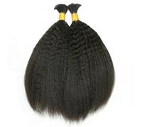 Women Kinky Straight Bulk Human Braiding Hair No Weft Boho Braids Remy Hair Extensions Extensions for Braids(18 18 inches)